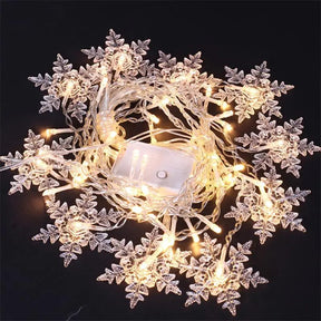 Varal de Luzes LED Flocos de Neve Natalino | Canto Decor