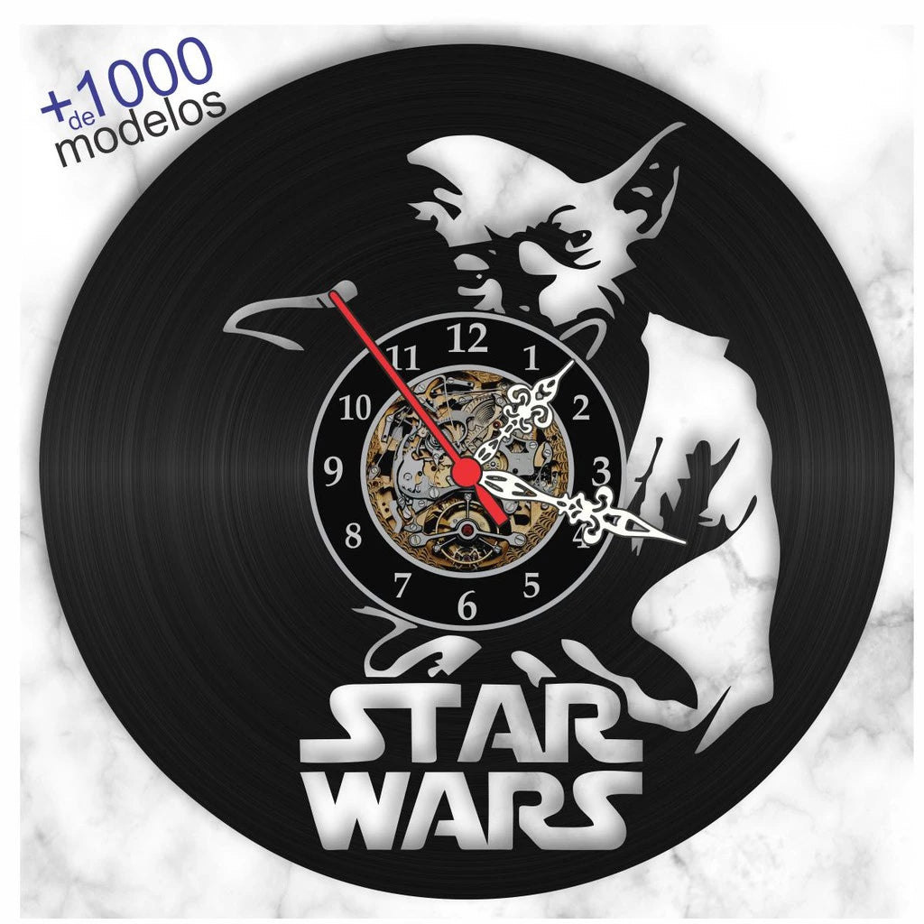 Relógio Star Wars |&nbsp;Disco Vinil De Parede | Canto Decor