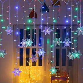 Varal de Luzes LED Flocos de Neve Natalino | Canto Decor