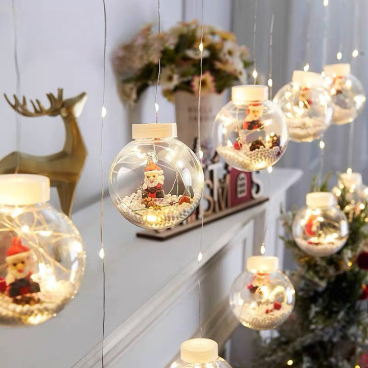 Varal de Luzes Decorativas Natal com 10 Bolinhas | Canto Decor