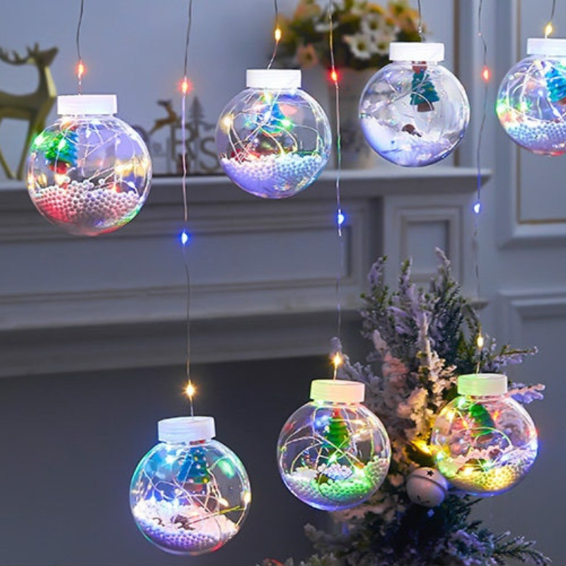 Varal de Luzes Decorativas Natal com 10 Bolinhas | Canto Decor