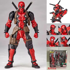 Boneco Deadpool Marvel | 17cm Articulado | Várias reações e armas inclusas.