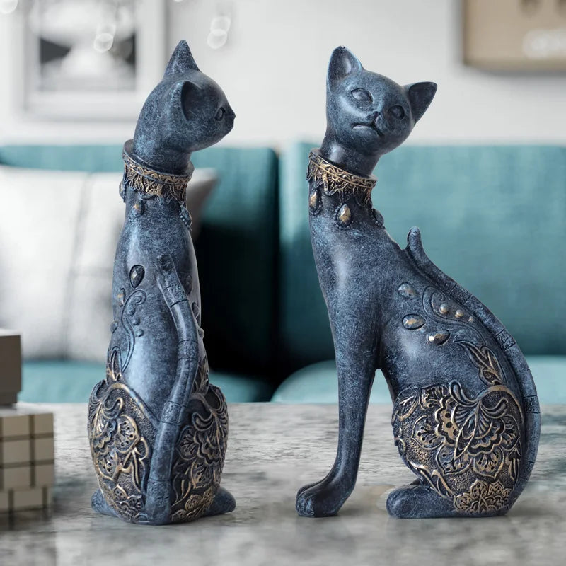 Esculturas Gatos Egícipios - OFERTA Compra 1 Leve 2 Peças