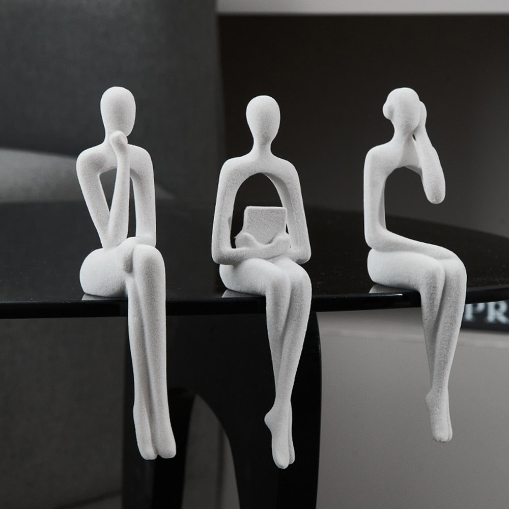 Estatuetas Minimalistas Trio Pensador