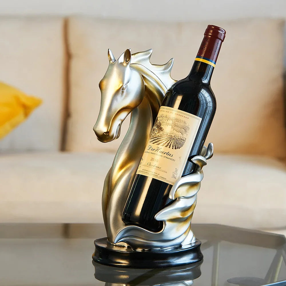 Suporte Para Vinho Estilo Cavalo