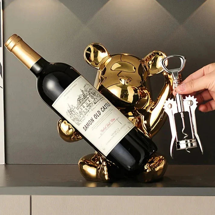 Suporte para Vinhos Estilo Urso