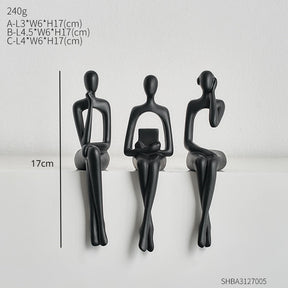 Estatuetas Minimalistas Trio Pensador