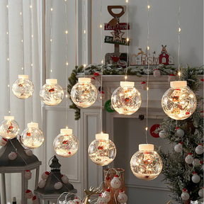 Varal de Luzes Decorativas Natal com 10 Bolinhas | Canto Decor